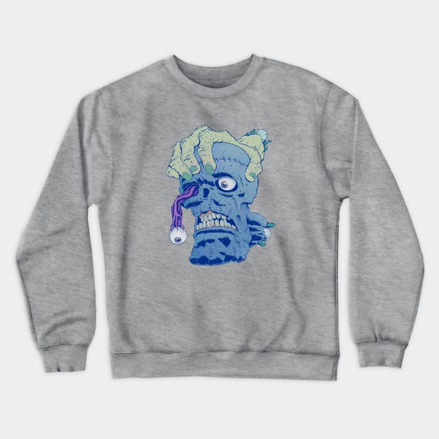 Blue Skull Crewneck Sweatshirt by Cankor Comics